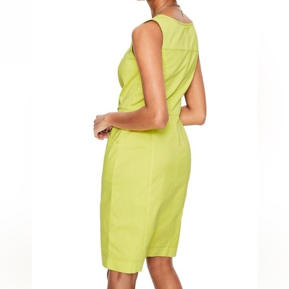 Boden Yellow Tamara Stretch Cotton Sleeveless Dress| size 2p - Picture 9 of 9